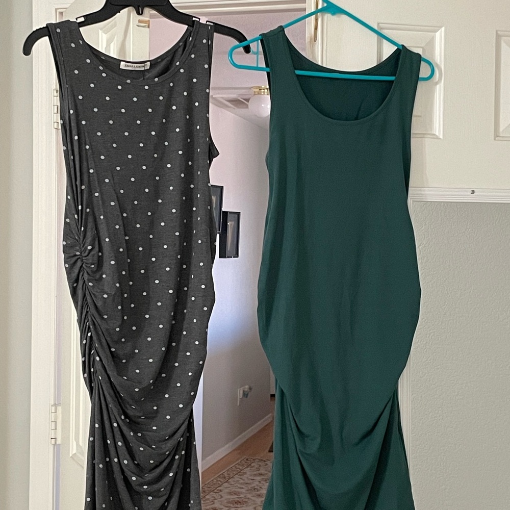 Elegant Green and Polka Dot Dress Set